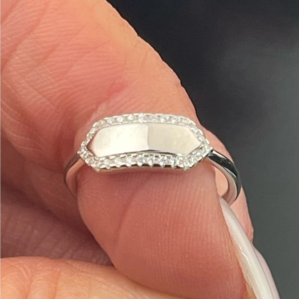 Solid 925 Silver Dainty Mirror Ring Size 5,6,7,8,9 - image 3